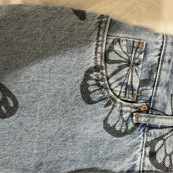 Pacsun Eco Butterfly High Waisted Straight Leg Jeans - Picture 9 of 16